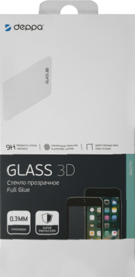 Защитное стекло Deppa для Samsung Galaxy A20 3D Full Glue (черная рамка)