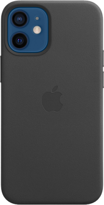 Чехол-крышка Apple MHKA3ZE/A MagSafe для iPhone 12 mini, кожа, черный